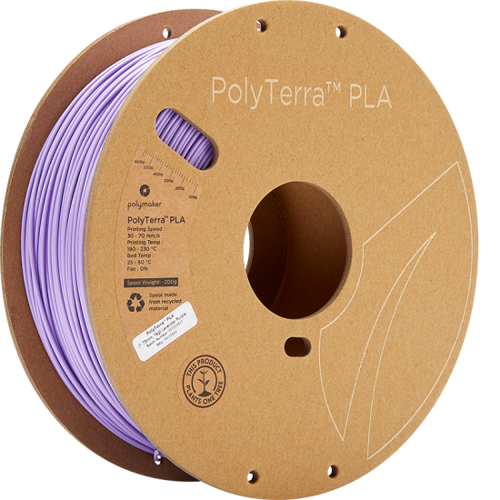 Polymaker PolyTerra PLA Lavender Purple / Lavendel Paars Filament