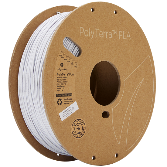 1.75mm Polymaker PolyTerra PLA Marble White