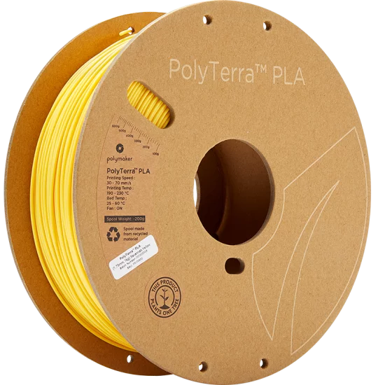 Polymaker PolyTerra™ PLA Savannah Yellow / Savanne Geel Filament Polymaker PolyTerra™ PLA Savannah Yellow / Savanne Geel Filament