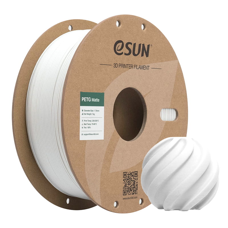 eSun PETG Matte White / Wit Filament