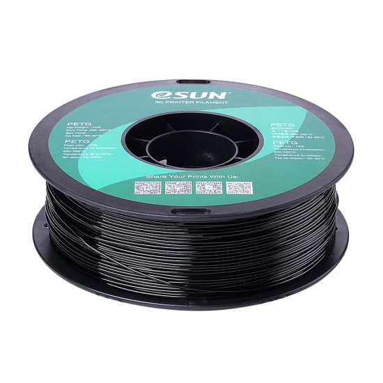 eSun PETG Solid Black / Zwart Filament eSun PETG Solid Black / Zwart Filament