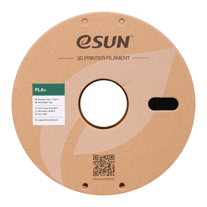 eSun PLA+ Black / Zwart Filament eSun PLA+ Black / Zwart Filament