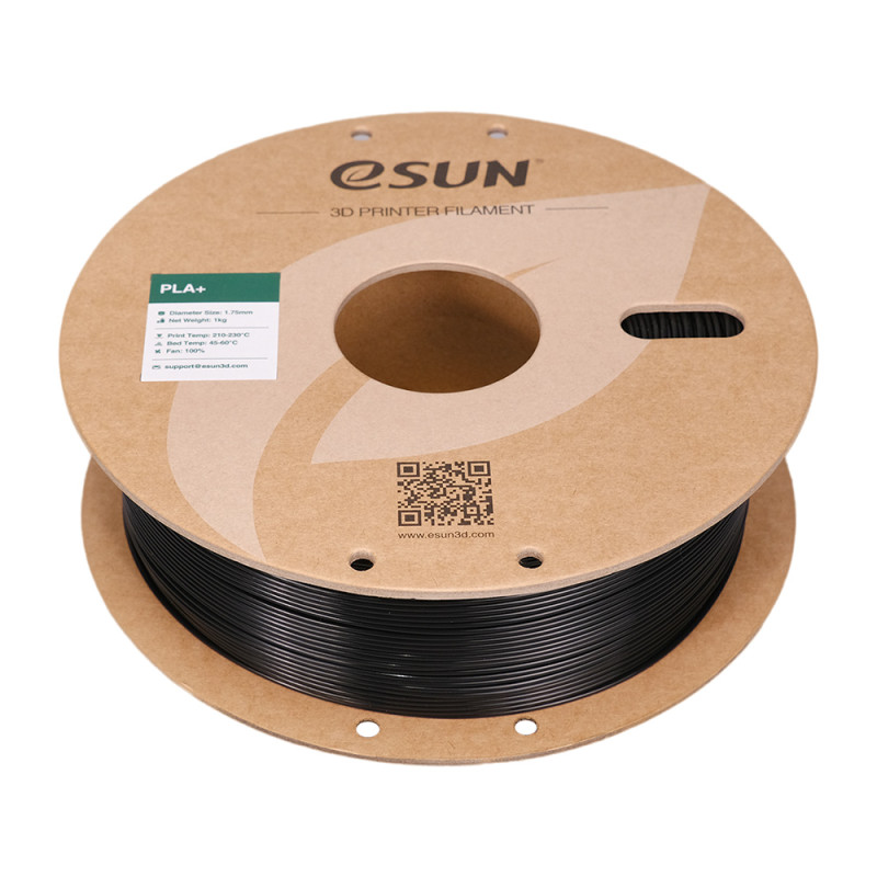eSun PLA+ Black / Zwart Filament eSun PLA+ Black / Zwart Filament