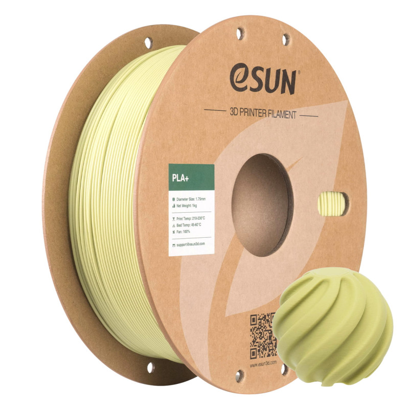 eSun PLA+ Mustard Green / Mosterd Groen Filament eSun PLA+ Mustard Green / Mosterd Groen Filament