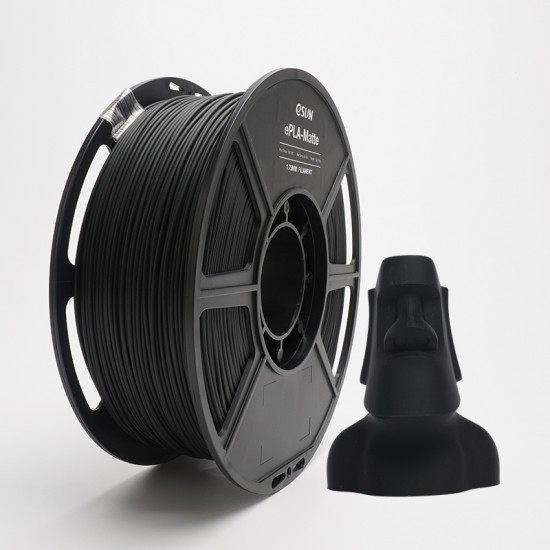 1.75mm deep black ePLA matte filament 1.75mm deep black ePLA matte filament