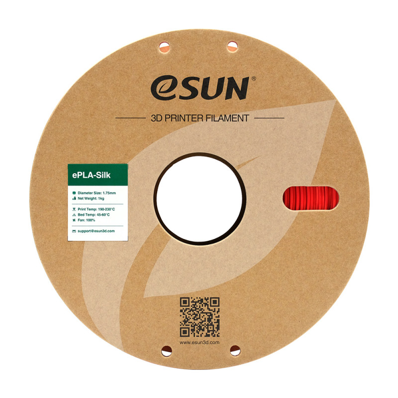 eSun ePLA-Silk Red / Rood Filament eSun ePLA-Silk Red / Rood Filament