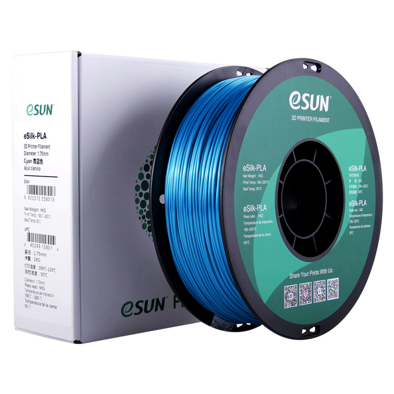 eSun ePLA-Silk Cyan / Cyaan Filament