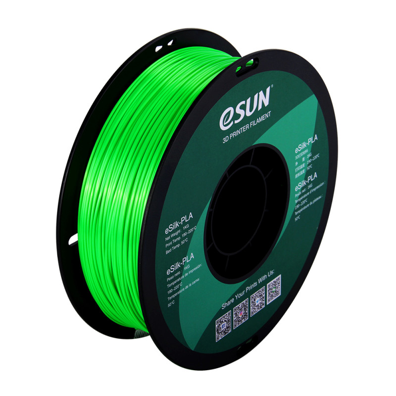 eSun ePLA-Silk Green / Groen Filament eSun ePLA-Silk Green / Groen Filament
