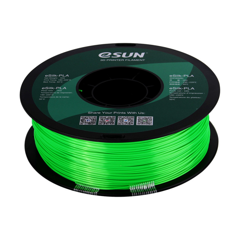 eSun ePLA-Silk Green / Groen Filament eSun ePLA-Silk Green / Groen Filament