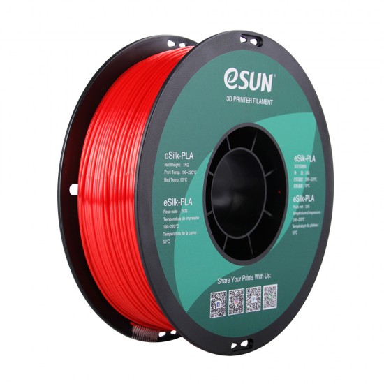 eSun eSilk PLA Red / Rood Filament eSun eSilk PLA Red / Rood Filament