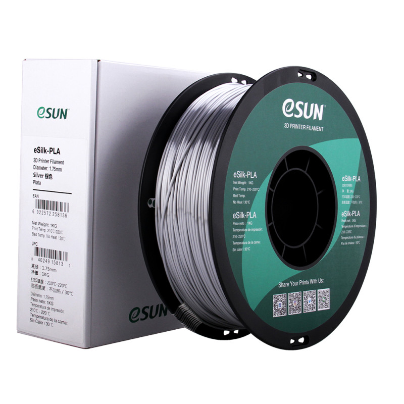 eSun ePLA-Silk Silver / Zilver Filament