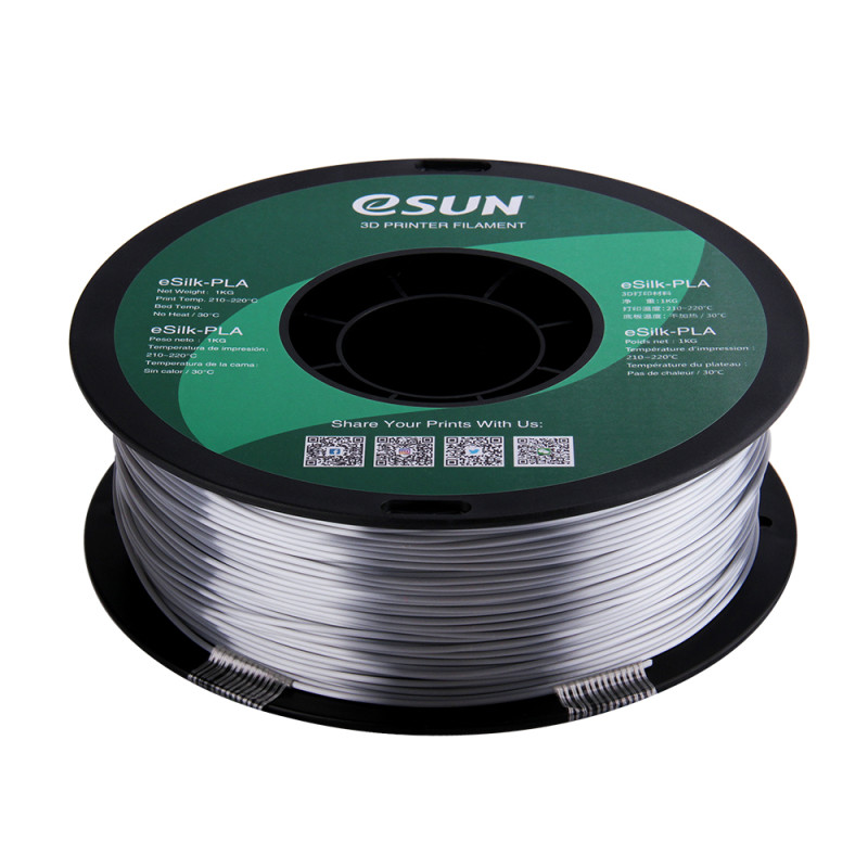eSun ePLA-Silk Silver / Zilver Filament