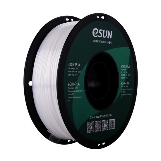 eSun eSilk PLA White / Wit Filament eSun eSilk PLA White / Wit Filament