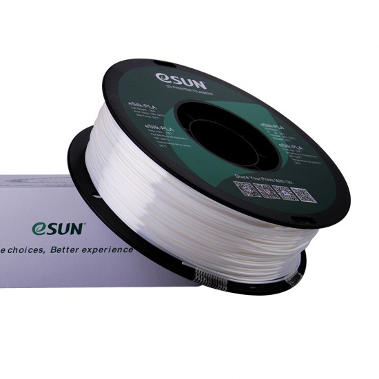 eSun eSilk PLA White / Wit Filament eSun eSilk PLA White / Wit Filament