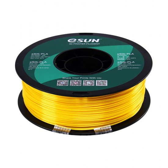 eSun eSilk PLA Yellow / Geel Filament eSun eSilk PLA Yellow / Geel Filament