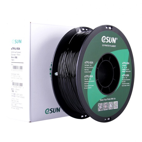 eSun eTPU Black / Zwart Filament eSun eTPU Black / Zwart Filament