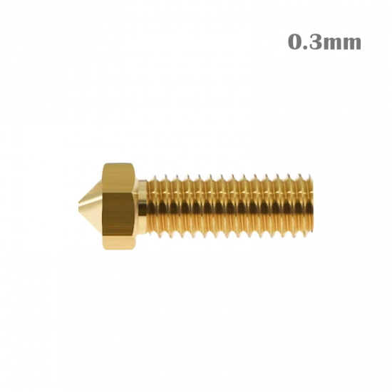 e3D 0.3mm vulcano Nozzle / Vulkaan Printkop Messing voor 1.75mm Filament