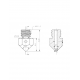 MK8 0.6mm Nozzle / Printkop Messing voor 1.75mm Filament